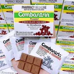 Tẩy giun Socola Úc Combantrin (Vỉ 6 ô) cho trẻ nhỏ và người lớn _Bee Mart
