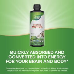 Dầu MCT Oil hữu cơ Organic Nature’s Way 480ml [Hàng Mỹ]