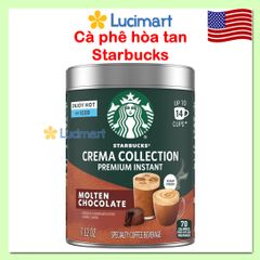  Cà phê Starbucks hòa tan 100% cà phê Arabica Crema Collection Premium Instant, hộp 202 gram [Hàng Mỹ]
