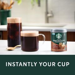  Cà phê Starbucks hòa tan 100% cà phê Arabica Crema Collection Premium Instant, hộp 202 gram [Hàng Mỹ]