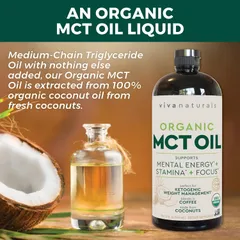 Dầu MCT hữu cơ Organic MCT Oil Viva Naturals [Hàng Mỹ]