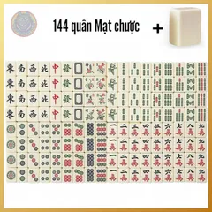 Bộ Mạt Chược Lớn Size #42 - 144 Quân Chất Liệu Melamine Kèm Hộp Chứa - Đồ Chơi Trí Tuệ Thú Vị