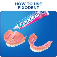 Bộ 2 tuýp keo dán hàm Fixodent (68gx2) - Giúp giữ chắc hàm giả, thoải mái khi sử dụng, chất lượng Mỹ