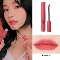 Son Kem Lì 3CE Velvet Lip Tint #Pink Break - Son Môi Dưỡng Ẩm, Chất Kem Mịn Màng, Màu Hồng Tươi Tắn, Phong Cách Trang Điểm Đa Dạng