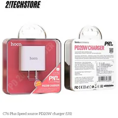 Củ sạc Hoco C76 sạc nhanh cổng Type-C PD 20W sạc nhanh các dòng IP