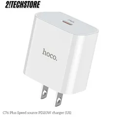 Củ sạc Hoco C76 sạc nhanh cổng Type-C PD 20W sạc nhanh các dòng IP