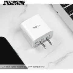 Củ sạc Hoco C76 sạc nhanh cổng Type-C PD 20W sạc nhanh các dòng IP