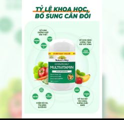 Viên Uống Multivitamin Hàng Ngày Nature’s Way - Bổ Sung Vitamin và Khoáng Chất Toàn Diện, Hỗ Trợ Năng Lượng và Miễn Dịch