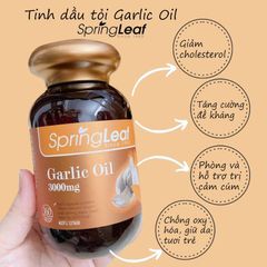 Viên Uống Tinh Dầu Tỏi Garlic Oil 3000mg Spring Leaf - Tăng Cường Sức Đề Kháng Hộp 360 Viên Xuất Xứ Úc