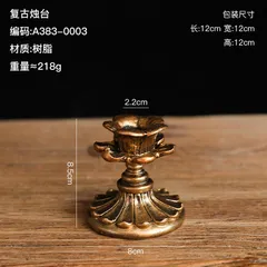 Đế Nến Cúng Phật Màu Đồng - Chân Nến Tealight Nhỏ Gọn, Tượng Trưng Thuần Khiết, Quà Tặng Ý Nghĩa cho Ban Thờ