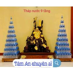 Tháp Nước 9 Tầng Vuông Cao Cấp - Đồ Lễ Tâm Linh Đi Chùa, Đền, Phủ - Dễ Dàng Tháo Rời, Di Chuyển, Đựng Nước Trà Mật Ong