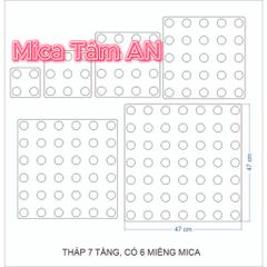 Tấm Mica Thay Thế Tháp Nước 7 Tầng & 9 Tầng Chất Lượng Cao - Dày 3mm, Trong Suốt, Bảo Vệ Chống Xước, Dụng Cụ Tiện Ích