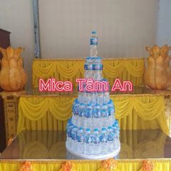 Tháp Nước Mica Trong Suốt 5 Tầng Có Đế - Bày Ban Thờ Cúng Dường Đẹp Mắt, Bền Chắc, Dễ Lau Chùi