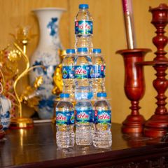Tháp Bày Nước Mica 2 Tầng & 3 Tầng Vuông/Tròn - Trang Trí Bàn Thờ Gia Tiên, Thần Tài, Đi Chùa, Lễ Hội