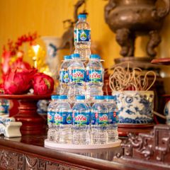 Tháp Bày Nước Mica 2 Tầng & 3 Tầng Vuông/Tròn - Trang Trí Bàn Thờ Gia Tiên, Thần Tài, Đi Chùa, Lễ Hội