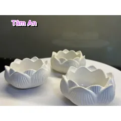 Chân Nến Hoa Sen Tâm Linh - Cốc Đựng Nến Tealight Khuếch Tán Tinh Dầu - Phụ Kiện Thờ Cúng Trang Trọng, Thanh Tịnh