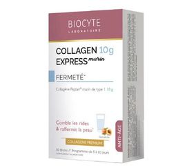 Biocyte Collagen Express (Marin) - Bột Uống Collagen Làm Đẹp Da, Hỗ Trợ Giảm Nếp Nhăn, Tăng Độ ẩm, Hộp 10 Gói