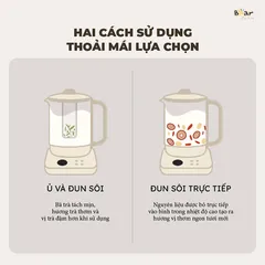Máy Pha Trà Bear SB-PT15K 1.5L - Thiết Kế Hiện Đại, Đa Chức Năng, Giữ Nhiệt 12giờ, Lọc Inox 304, Dễ Dàng Sử Dụng