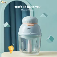Máy Xay Ăn Dặm Bear GR-B06V1 - Thiết Kế Dễ Thương, Dung Tích 0.6L, Xay Thực Phẩm Nhỏ, Gia Vị, an toàn cho Bé