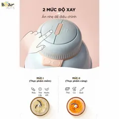 Máy Xay Ăn Dặm Bear GR-B06V1 - Thiết Kế Dễ Thương, Dung Tích 0.6L, Xay Thực Phẩm Nhỏ, Gia Vị, an toàn cho Bé