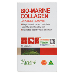 Viên uống collagen Careline Bio Marine Collagen 60 viên - Bổ sung collagen từ da cá biển, chống lão hóa và chăm sóc da khỏe mạnh