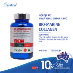 Viên uống collagen Careline Bio Marine Collagen 60 viên - Bổ sung collagen từ da cá biển, chống lão hóa và chăm sóc da khỏe mạnh