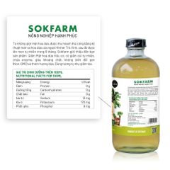 Giấm Mật Hoa Dừa Hữu Cơ Sokfarm 500ml - Giấm Tự Nhiên Nguyên Chất, Không Biến Đổi Gen, Thơm Hương Dừa, Giàu Khoáng Chất