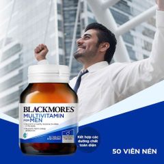 Viên uống vitamin tổng hợp cho nam Blackmores 50 viên - Hỗ trợ sức khỏe, năng lượng và chức năng tình dục