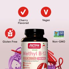 Viên Uống Vitamin B12 Methylcobalamin Jarrow FOMULAS - Hỗ Trợ Sức Khỏe Hệ Thần Kinh & Tim Mạch (Hộp 100 Viên)