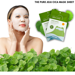 Mặt Nạ Dưỡng Ẩm The Pure Jeju Cica Prettyskin - Chăm Sóc Da Khỏe Mạnh, Giảm Viêm, Cung Cấp Độ Ẩm Nhanh Chóng