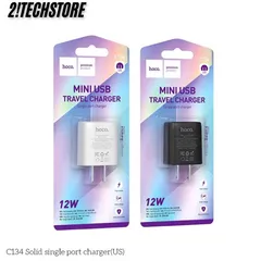 Củ sạc Hoco C134 2.4A sạc nhanh nhỏ gọn chân cắm dẹt dành cho IP, smartphone...