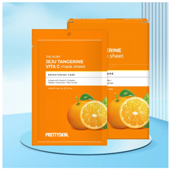Mặt Nạ Dưỡng Trắng Da Prettyskin The Pure Jeju Tangerine Vita C - Làm Sáng, Cấp Ẩm, Ngăn Ngừa Lão Hóa Da Ở Mọi Lứa Tuổi