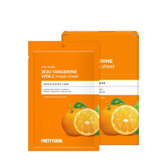 Mặt Nạ Dưỡng Trắng Da Prettyskin The Pure Jeju Tangerine Vita C - Làm Sáng, Cấp Ẩm, Ngăn Ngừa Lão Hóa Da Ở Mọi Lứa Tuổi