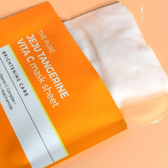 Mặt Nạ Dưỡng Trắng Da Prettyskin The Pure Jeju Tangerine Vita C - Làm Sáng, Cấp Ẩm, Ngăn Ngừa Lão Hóa Da Ở Mọi Lứa Tuổi