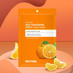 Mặt Nạ Dưỡng Trắng Da Prettyskin The Pure Jeju Tangerine Vita C - Làm Sáng, Cấp Ẩm, Ngăn Ngừa Lão Hóa Da Ở Mọi Lứa Tuổi