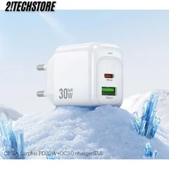 Củ sạc Hoco CS55A Nhanh 30W Type-C USB 2 Cổng sạc, Phù Hợp với điện thoại IP, Android.
