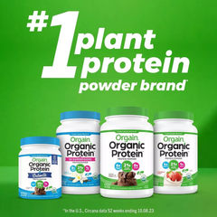 Bột uống Orgain Organic Protein Unsweetened 720g [Hàng Mỹ]