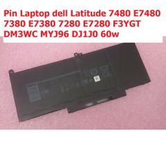 Pin Laptop Dell Latitude 7480 E7480 E7380 7280 F3YGT DM3WC 60W - Pin Chính Hãng Mới 100% Chất Lượng Cao