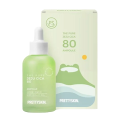 Tinh Chất Rau Má The Pure Jeju Cica 80 Ampoule Prettyskin 50ml - Serum Chăm Sóc Da Ngăn Ngừa Mụn, Làm Dịu Da Tổn Thương