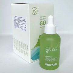 Tinh Chất Rau Má The Pure Jeju Cica 80 Ampoule Prettyskin 50ml - Serum Chăm Sóc Da Ngăn Ngừa Mụn, Làm Dịu Da Tổn Thương