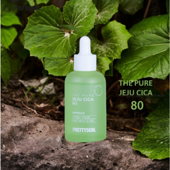 Tinh Chất Rau Má The Pure Jeju Cica 80 Ampoule Prettyskin 50ml - Serum Chăm Sóc Da Ngăn Ngừa Mụn, Làm Dịu Da Tổn Thương