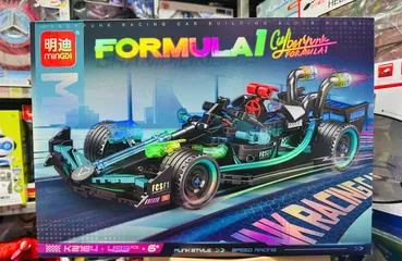 Đồ chơi lắp ráp Mingdi K2184 mô hình xe ô tô đua công thức 1 màu xanh FORMULA 1 SPEED RACING gồm 493 chi tiết