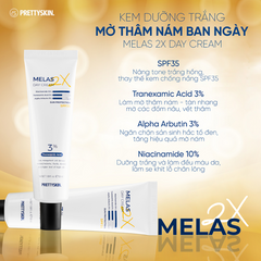 Kem Dưỡng Ban Ngày Melas 2X Cream PrettySkin (50ml) - Dưỡng Trắng Da, Giảm Nám Tàn Nhang, SPF35 Bảo Vệ Da khỏi Tia UV