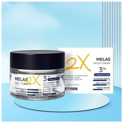 Kem Dưỡng Trắng Ban Đêm Melas 2X Cream PrettySkin 50ml - Giúp Mờ Nám, Tàn Nhang, Làm Sáng Da Hiệu Quả