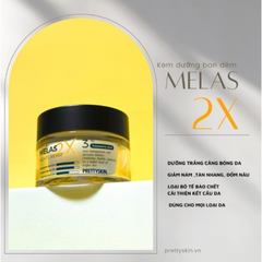 Kem Dưỡng Trắng Ban Đêm Melas 2X Cream PrettySkin 50ml - Giúp Mờ Nám, Tàn Nhang, Làm Sáng Da Hiệu Quả