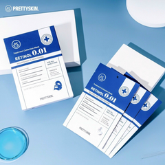 Mặt Nạ Tái Tạo Da PrettySkin Retinol 0.01 - Giúp Trẻ Hóa, Se Khít Lỗ Chân Lông và Làm Mờ Vết Nhăn - 10 Mặt Nạ Thiết Kế Thông Minh