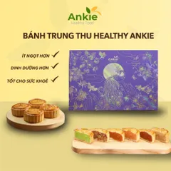 Hộp 06 bánh trung thu healthy ANKIE ít ngọt, cao cấp