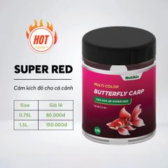 Cám Kích Đỏ Super Red 0.75L Cho Chép Sư Tử, Ranchu - Tăng Màu Sắc, An Toàn, 40% Protein, Cải Thiện Tiêu Hóa, Chất Lượng Cao