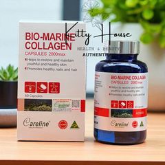 Viên uống bổ sung Careline Bio Marine Collagen 60 viên - Collagen từ da cá biển, hỗ trợ làm đẹp da, chống lão hóa, cải thiện tóc và móng khỏe.