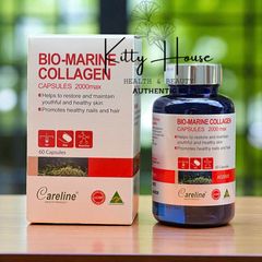 Viên uống bổ sung Careline Bio Marine Collagen 60 viên - Collagen từ da cá biển, hỗ trợ làm đẹp da, chống lão hóa, cải thiện tóc và móng khỏe.